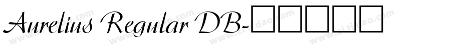 Aurelius Regular DB字体转换